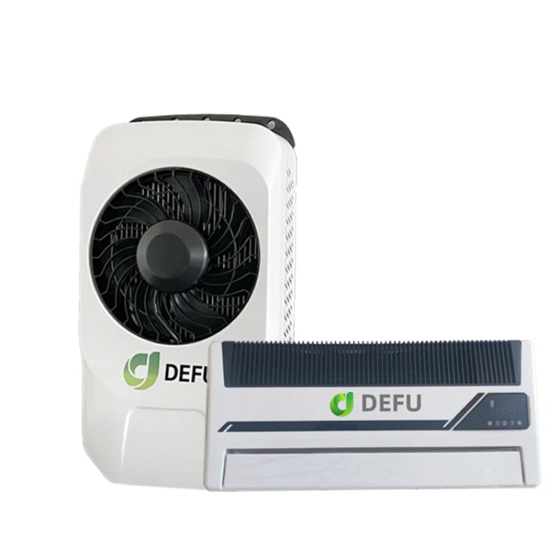 Air Conditioners - Wandmontage koperen parkeerairconditioners op het dak