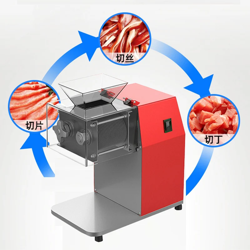 Automatic Meat Slicer Home - Vleessnijmachine Commerciële elektrische roestvrijstalen multifunctionele kleine