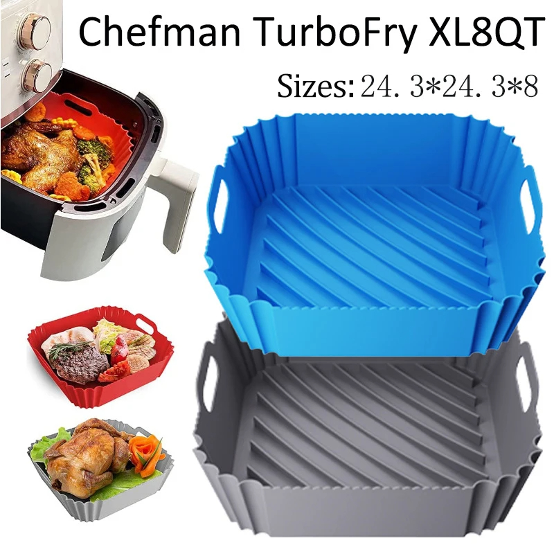 Air Fryer Silicone Pot Liner - Grote luchtfriteuse siliconen mand lade pot