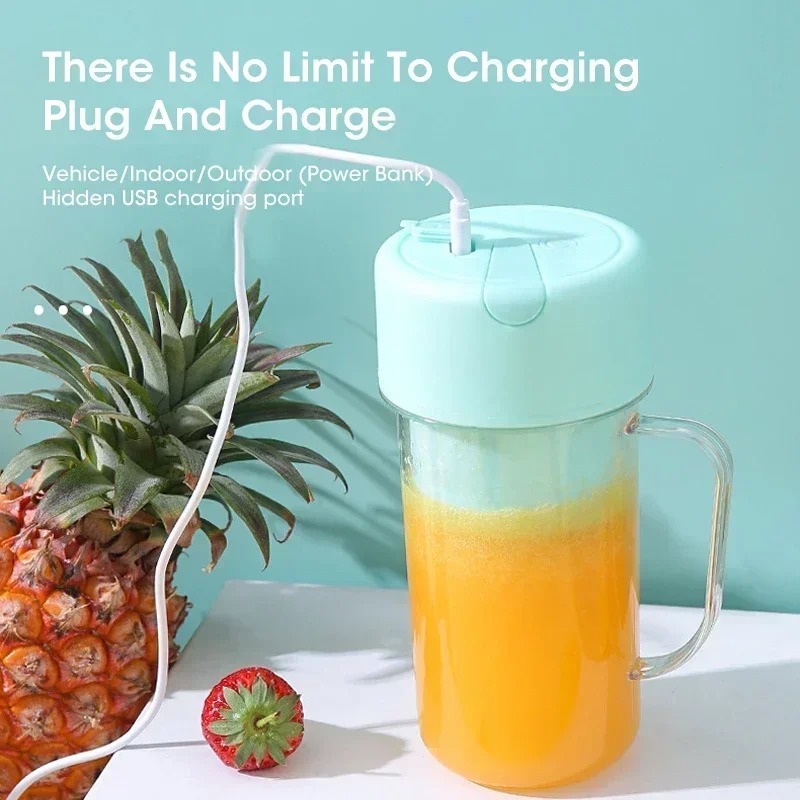 Portable Blender Usb Rechargeable - Draagbare USB-oplaadbare mini-blender-sapcentrifuge met rietje, draadloze