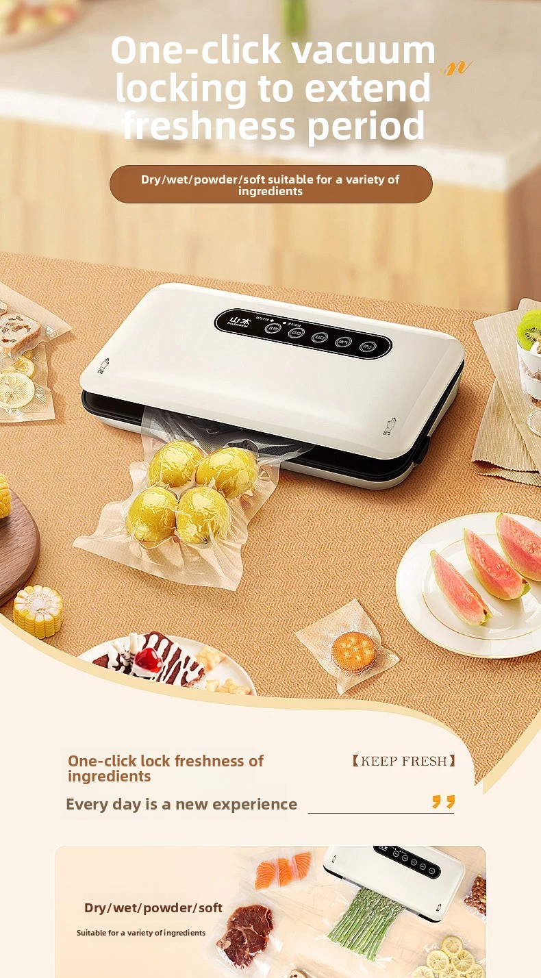 Food Vacuum Sealer Machine - Mini Vacuüm Verzegelmachine Automatische Huishoudelijke Voedselverzegelmachine