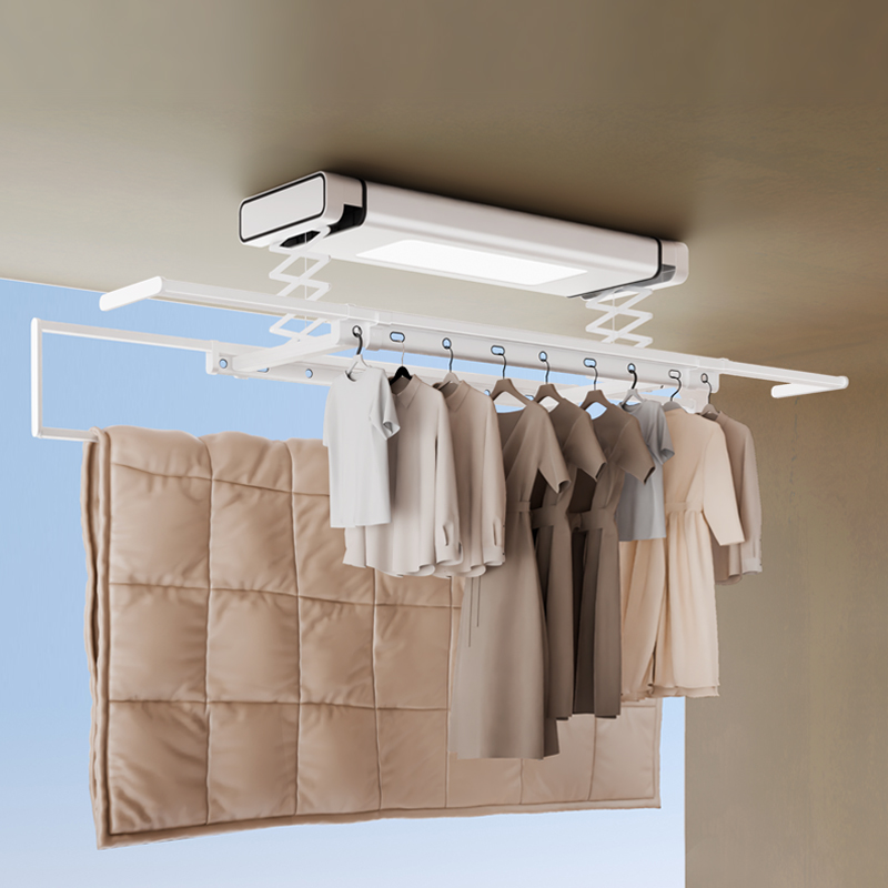 Laundry - Slimme plafonddroogrekken van aluminium met producthefmechanisme,