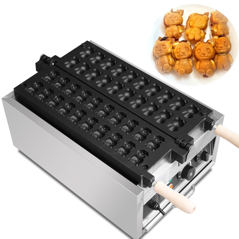 Mini Waffle Maker Machine - Commerciële 20-delige beren-vormige Taiyaki machine wafelmaker