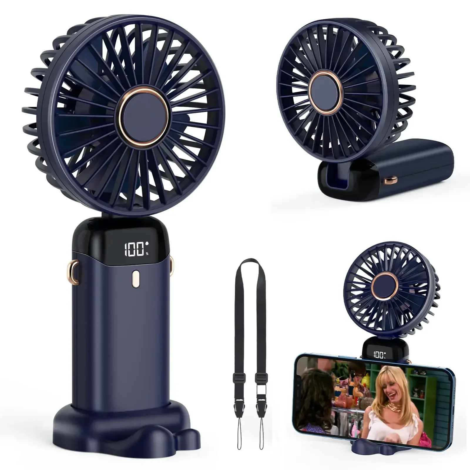 Portable Blender Usb Rechargeable - 5000 mAh draagbare miniventilator, draadloze USB