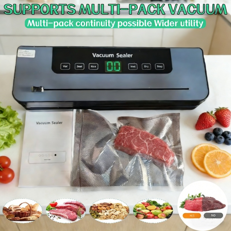 Food Vacuum Sealer Machine - 2026 6-in-1 Automatische Elektrische Vacuümverzegelaar voor
