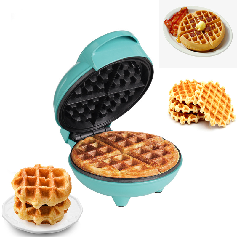 Mini Waffle Maker Machine - Mini Elektrische Draagbare Grill Wafelijzer Pannenkoek