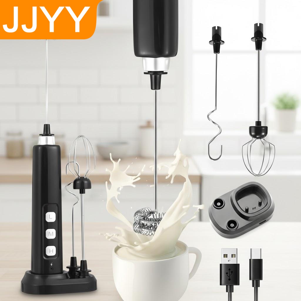 Electric Milk Frother Handheld - USB Oplaadbare Handheld Melkopschuimer Mini Elektrische