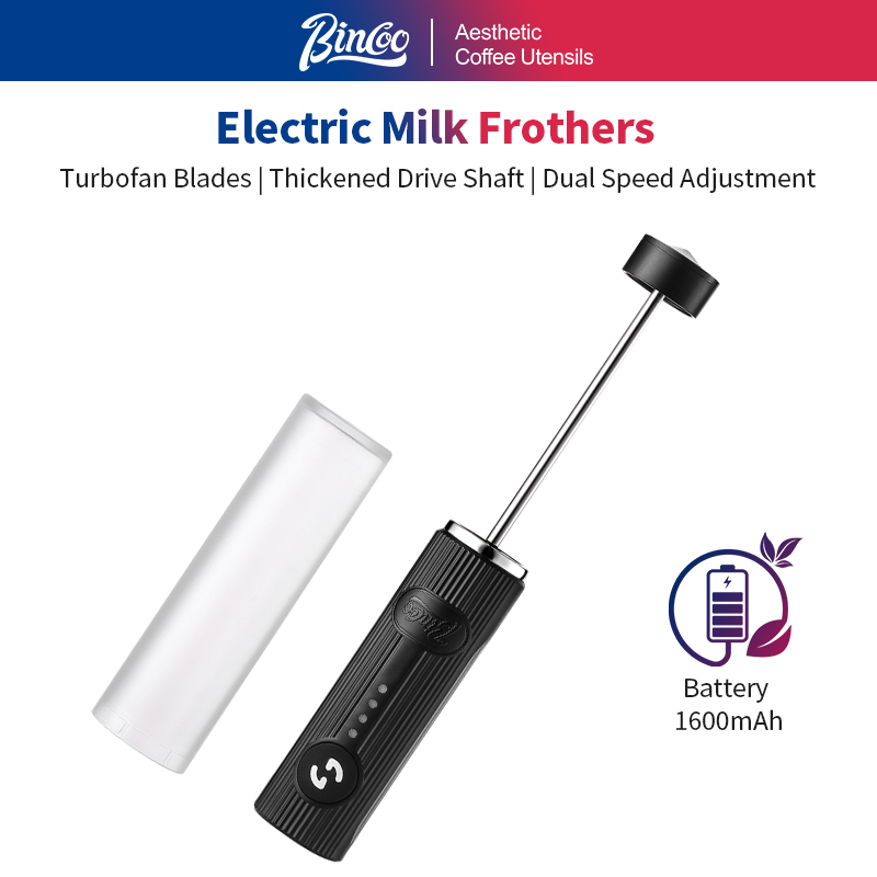 Electric Milk Frother Handheld - BINCOO Elektrische koffieopschuimer USB oplaadbaar 2