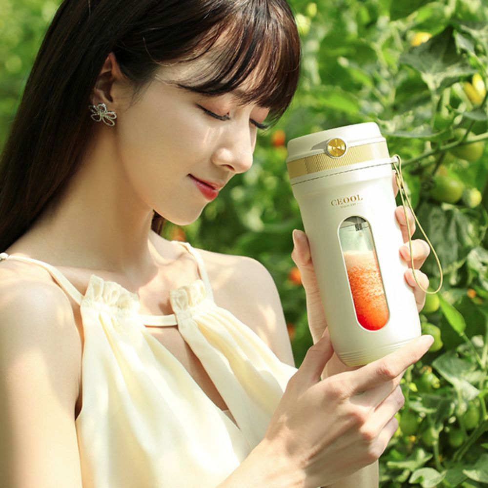 Portable Blender Usb Rechargeable - Draagbare 4/10-blads fruitblenderbeker met afneembare rietje