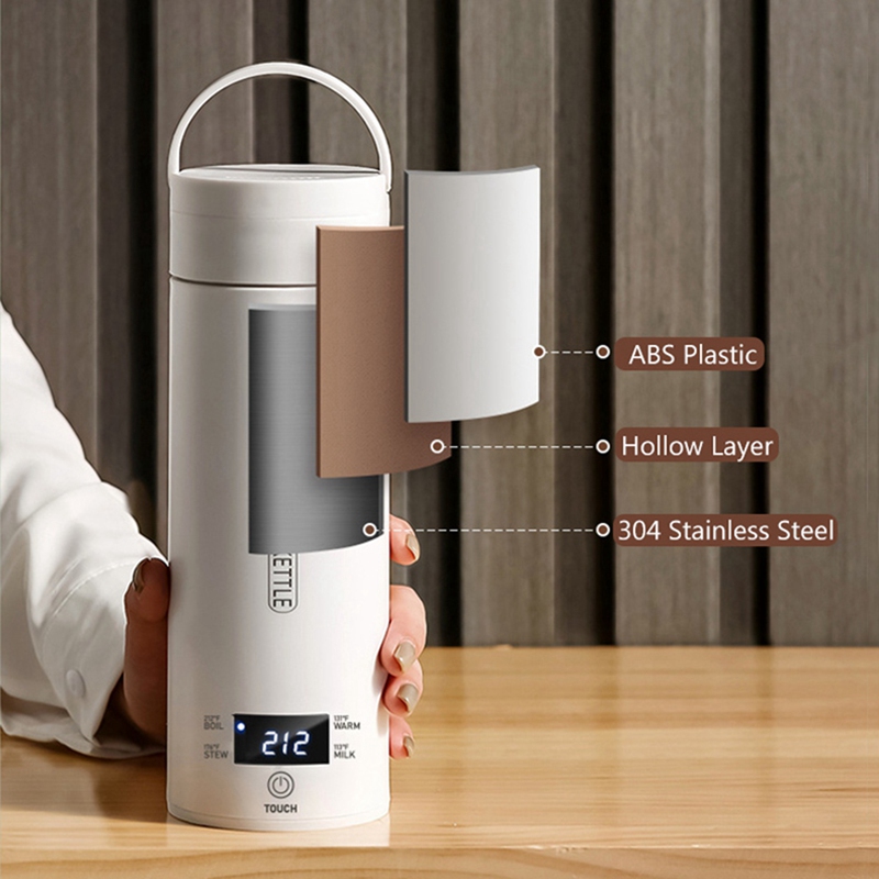 Electric Kettle Temperature Control - DT39 Draagbare Reisketel met 4 Temperatuurstanden,