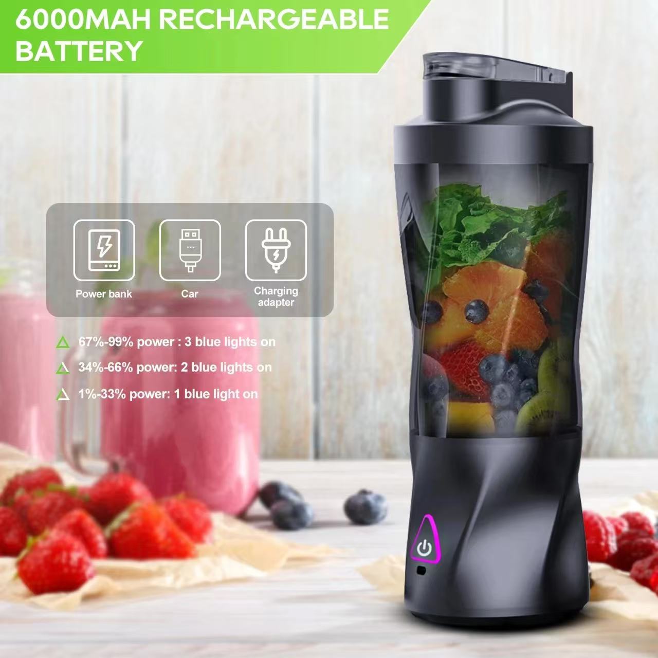 Draagbare elektrische sapcentr - Portable Blender Usb Rechargeable recensie en prijs