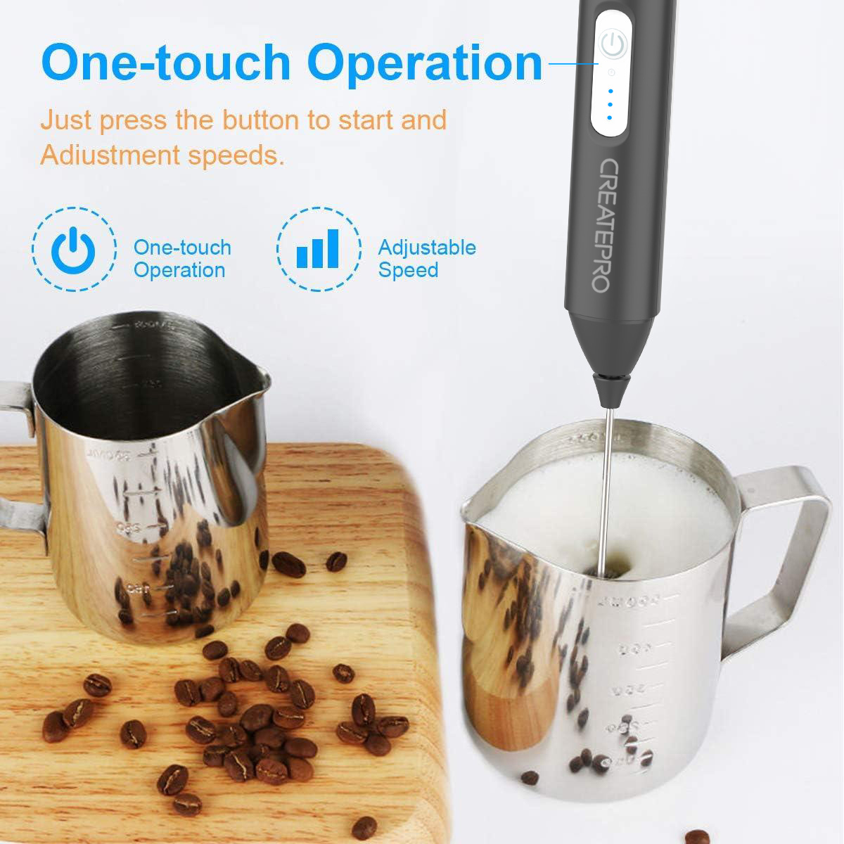 Oplaadbare Melkopschuimer Auto - Electric Milk Frother Handheld recensie en prijs