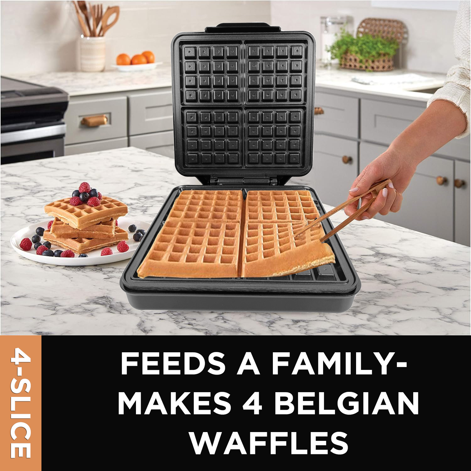 Mini Automatische 1200W 4-Slic - Mini Waffle Maker Machine recensie en prijs