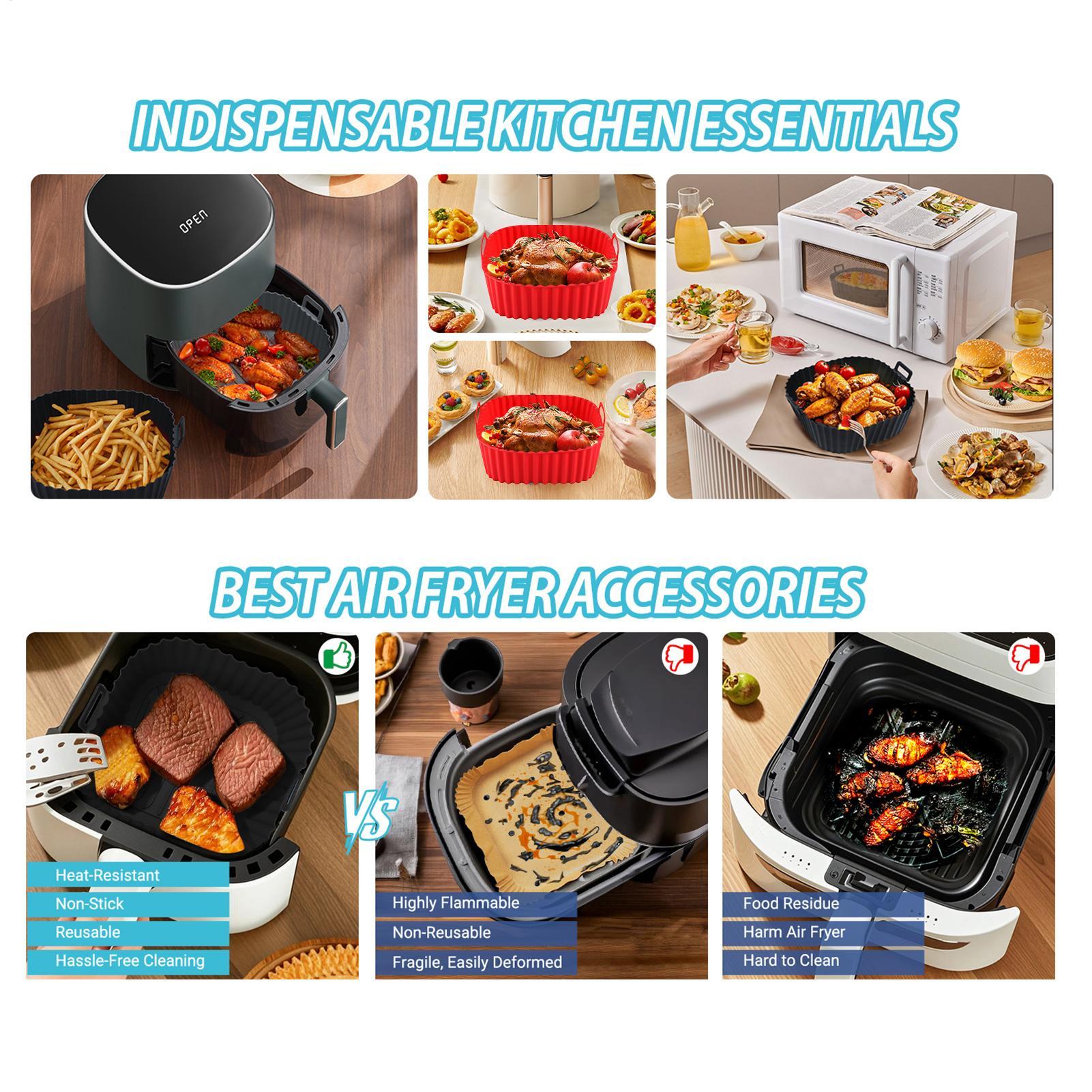Siliconen Airfryer Liners Pot  - Air Fryer Silicone Pot Liner recensie en prijs