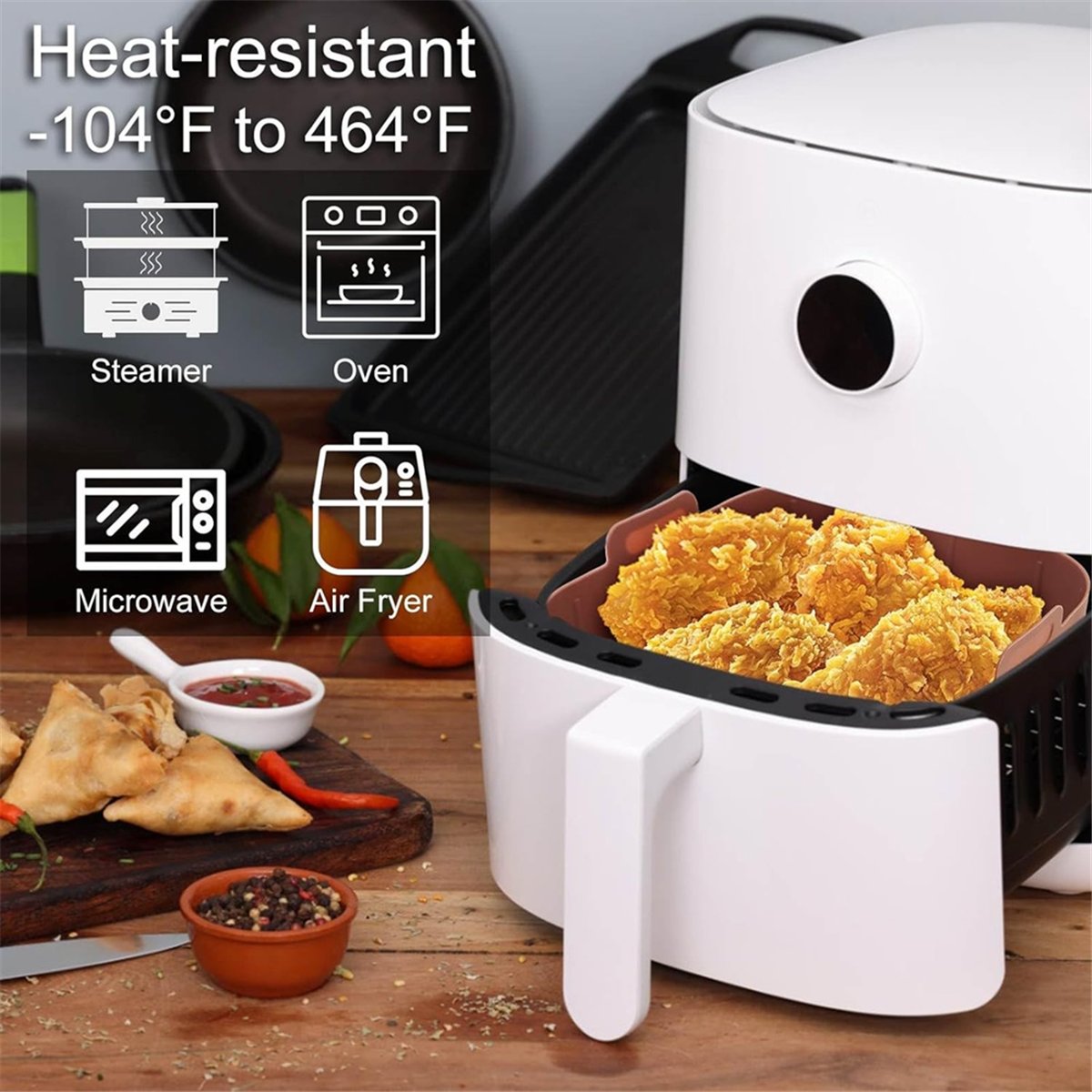 M10K 3 Stuks Air Friteuse Sili - Air Fryer Silicone Pot Liner recensie en prijs