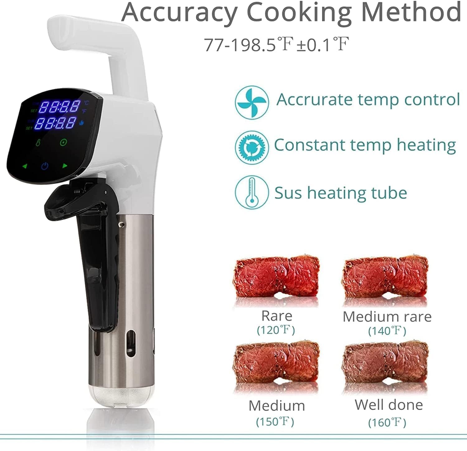 SmartChef Sous Vide Machine 18 - Digital Sous Vide Precision Cooker recensie en prijs
