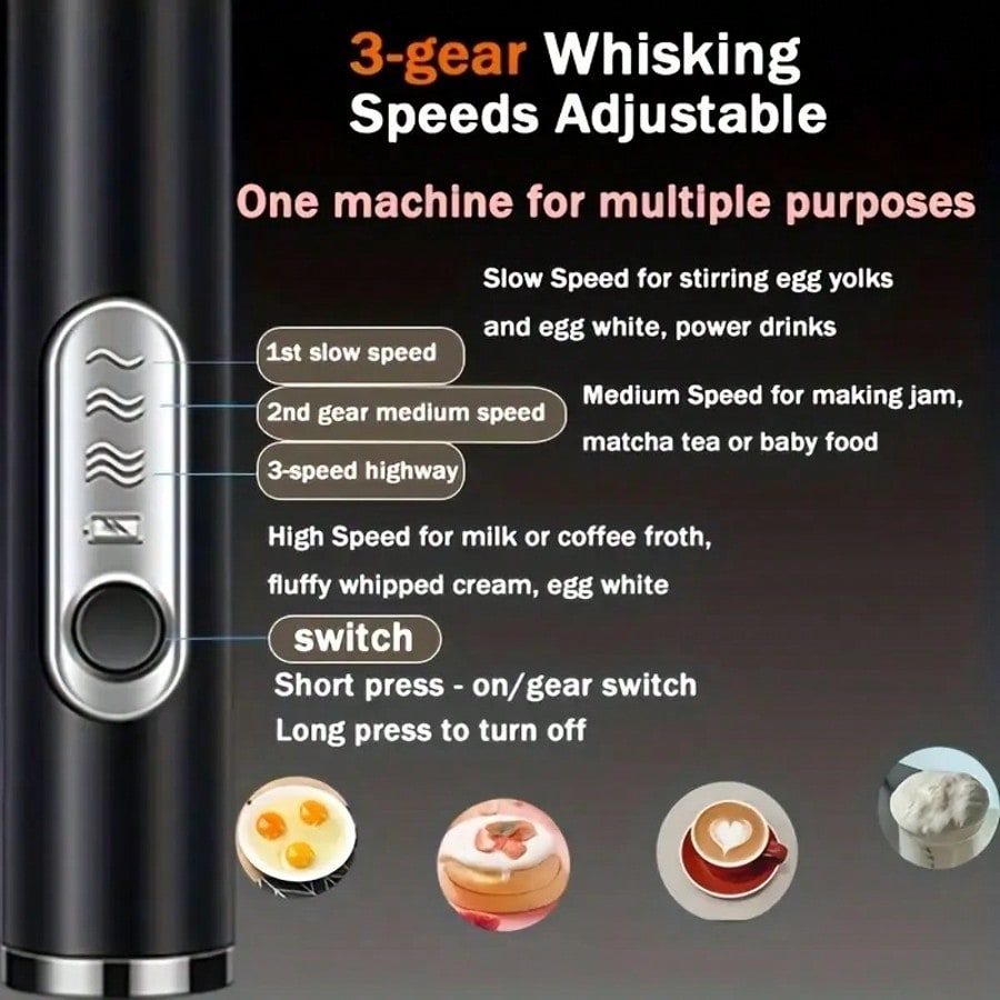 1-pack draagbare elektrische m - Electric Milk Frother Handheld recensie en prijs