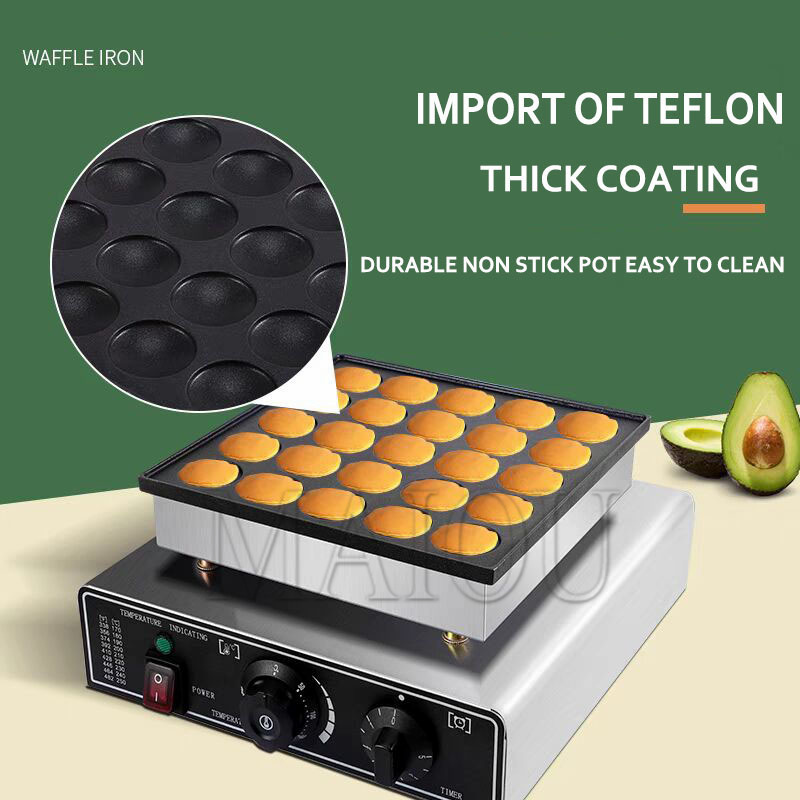 25-gaats elektrische pannenkoe - Mini Waffle Maker Machine recensie en prijs