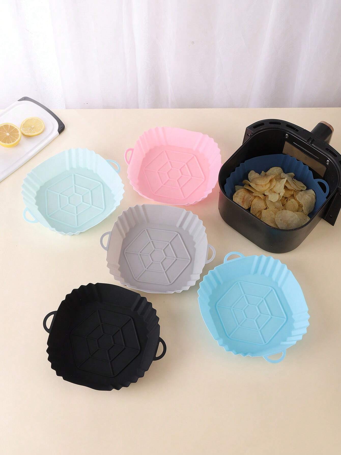 1 stuk siliconen pan voor airf - Air Fryer Silicone Pot Liner recensie en prijs