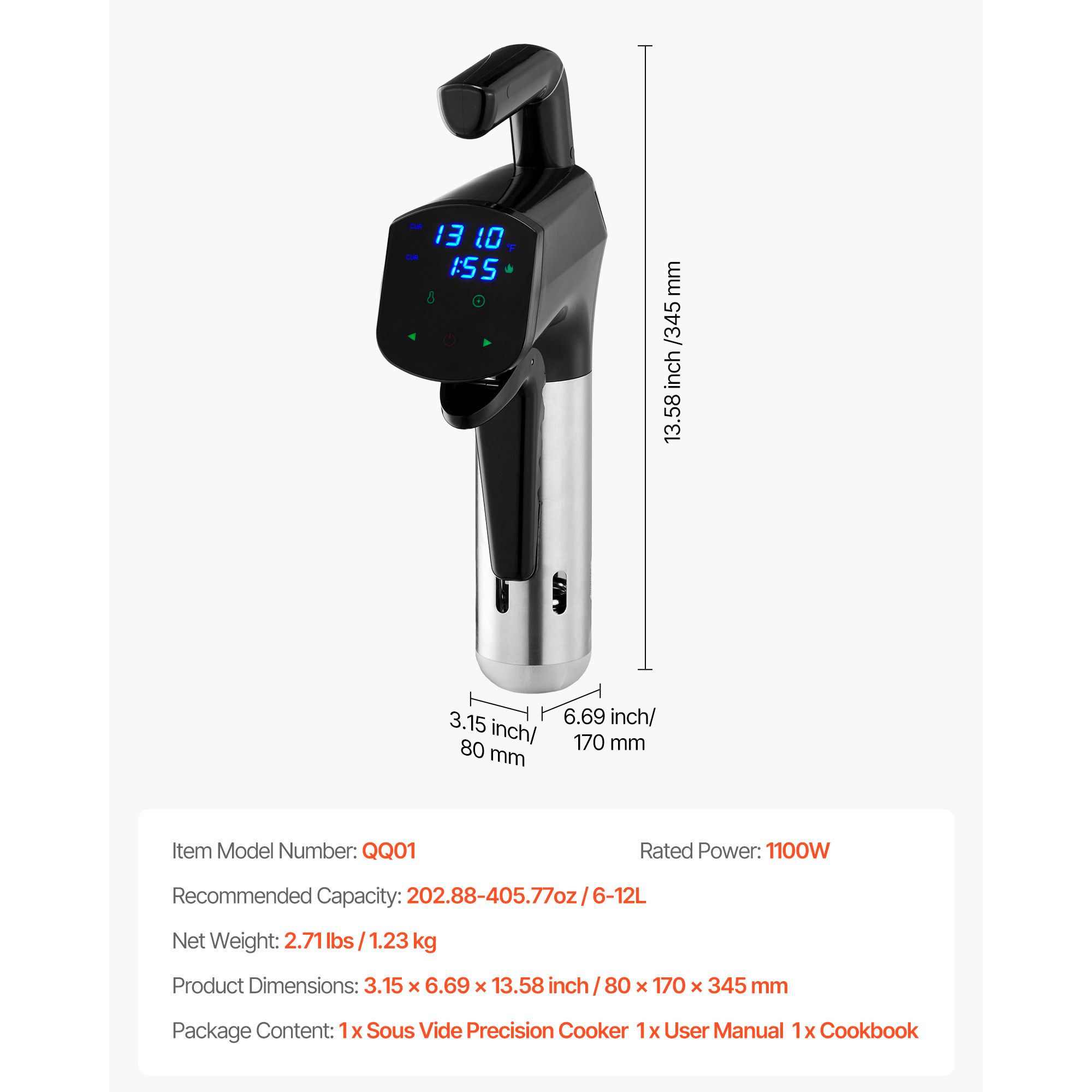 Sous Vide Precisiekooktoestel, - Digital Sous Vide Precision Cooker recensie en prijs