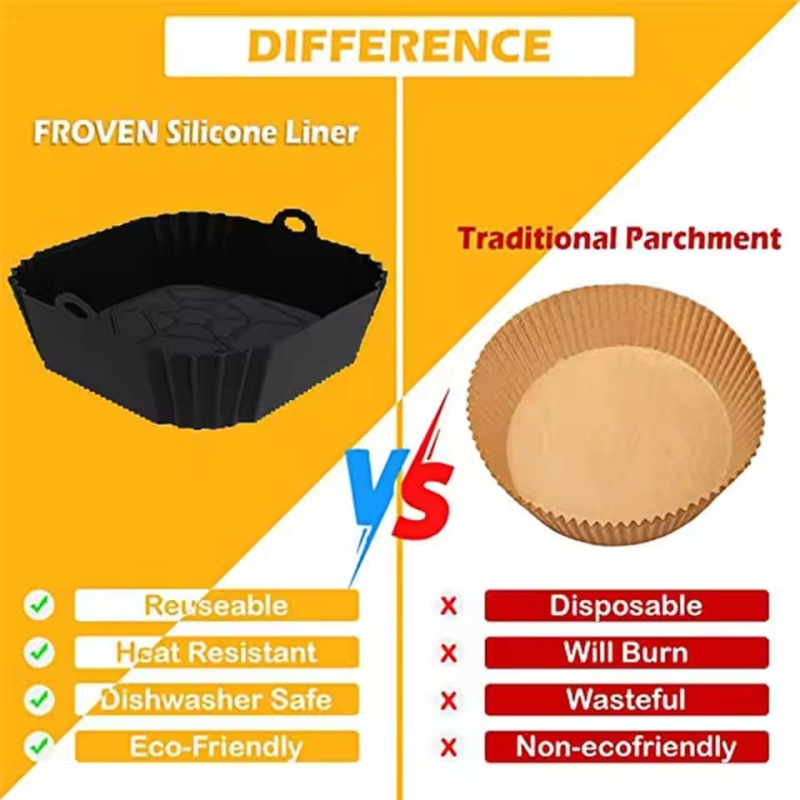 1pc siliconen luchtfriteuse po - Air Fryer Silicone Pot Liner recensie en prijs