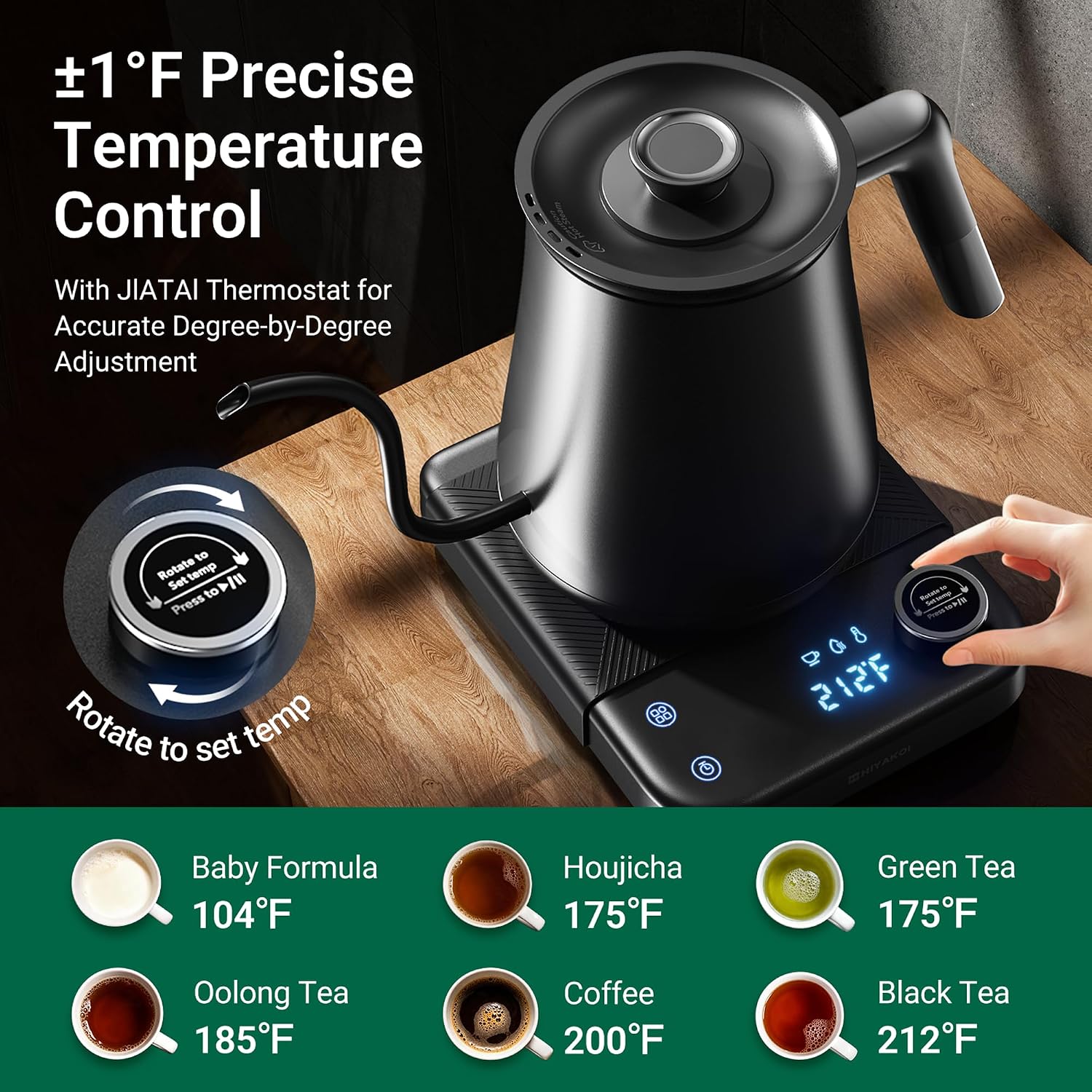 Elektrische waterkoker met zwa - Electric Kettle Temperature Control recensie en prijs