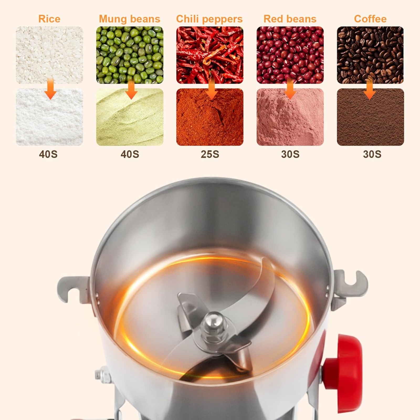 3600W Hoge Snelheid Commerciël - Coffee Bean Grinder Electric recensie en prijs