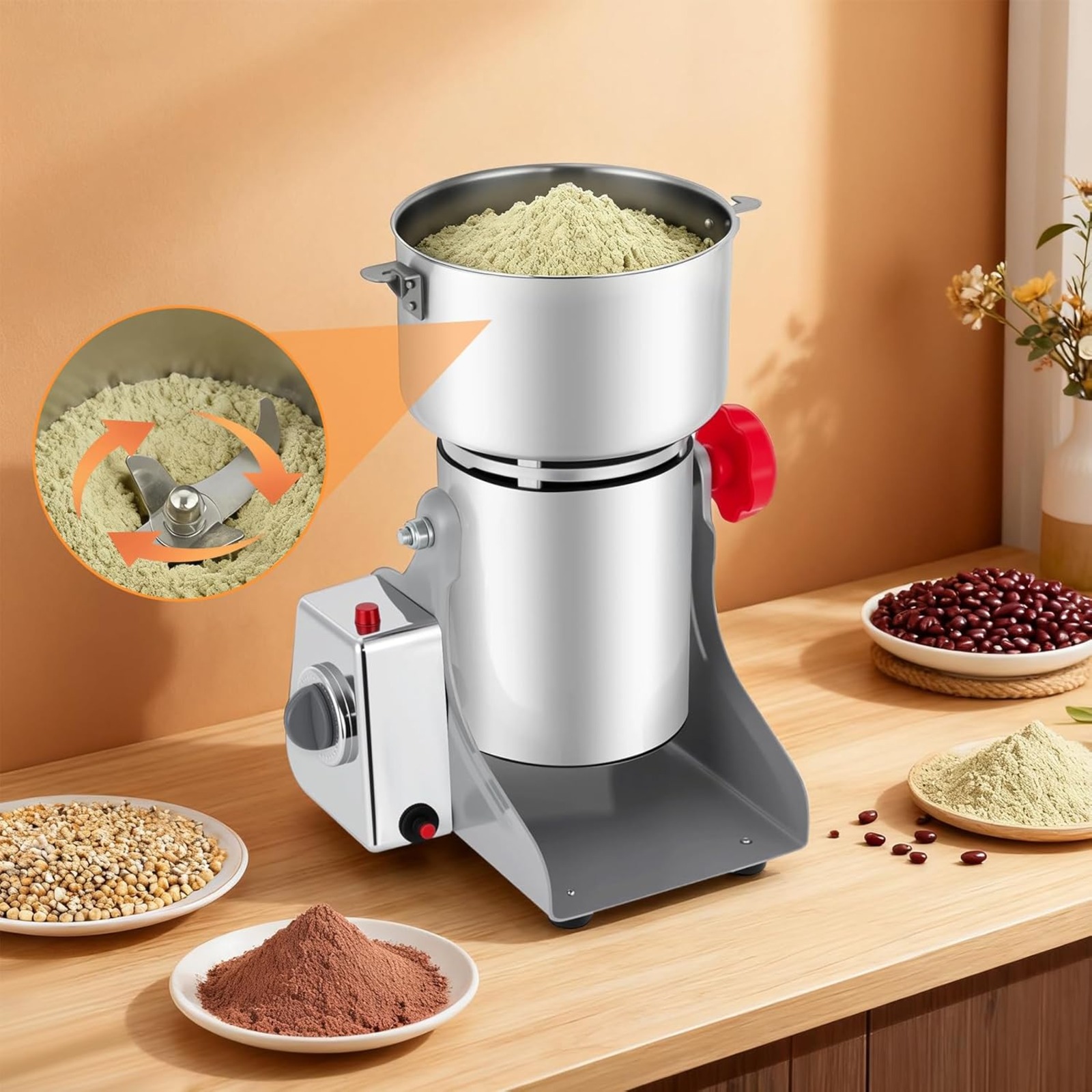 3600W Hoge Snelheid Commerciël - Coffee Bean Grinder Electric recensie en prijs
